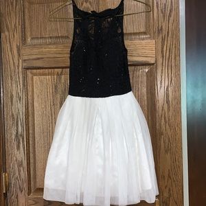 Black and white formal dress